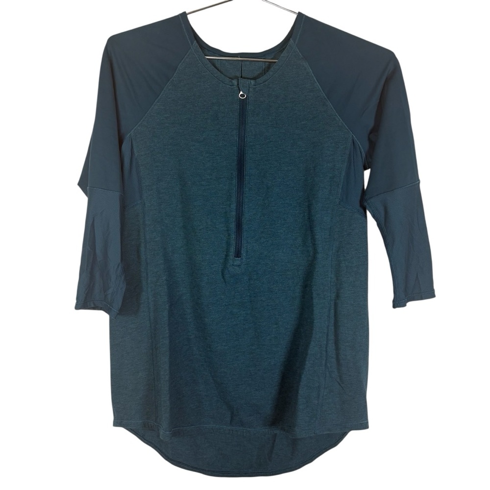 Lululemon Spincity Women’s 3/4 Sleeve 1/2 Zip Up Neck Shirt Top